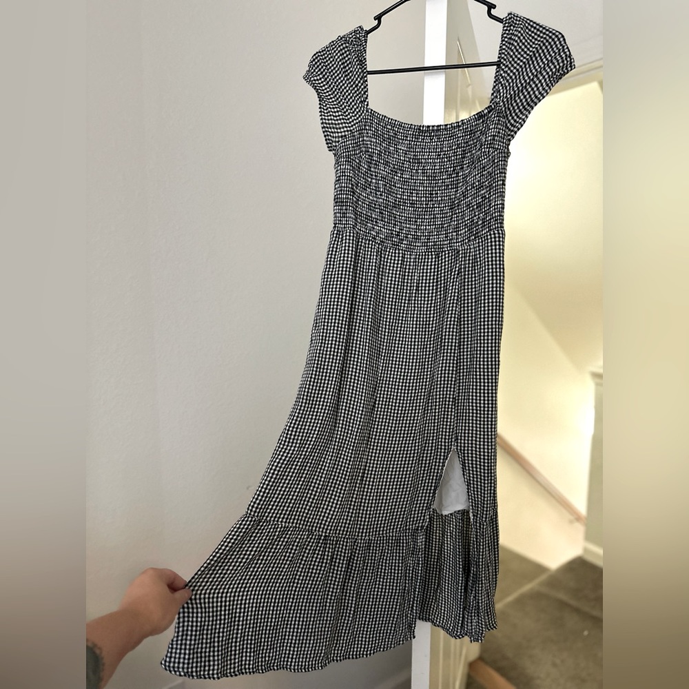 Abercrombie Midi Plaid Dress w/Slit